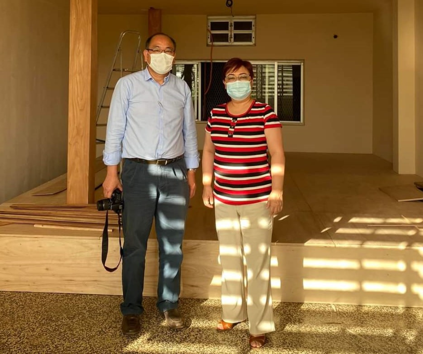 Visita de la JICA a las obras en construcción